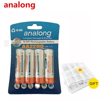 High Capacity Rechargeable Batteries 1.2V AA aa 2200mAh Ni-MH Pre-charged Battery 2A Baterias + Battery Storage Box For Free
High Capacity Rechargeable Batteries 1.2V AA aa 2200mAh Ni-MH Pre-charged Battery 2A Baterias + Battery Storage Box For Free