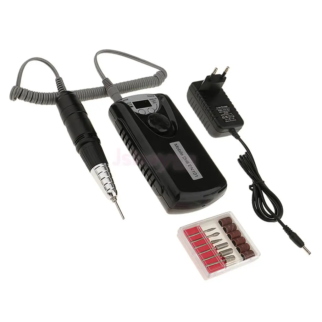 Portable Electric File Drill Nail Polisher Art Pen Machine 6 Bits Tool Set Kit Cordless Rechargeable EU Plug Black
Portable Electric File Drill Nail Polisher Art Pen Machine 6 Bits Tool Set Kit Cordless Rechargeable EU Plug Black