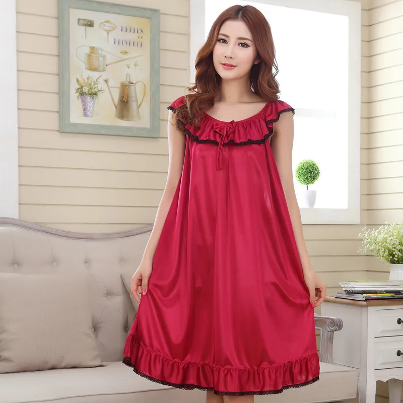 Free Shipping Women Summer Candy Color Viscose Sleepwear Women's Nightgown Plus Size Lounge Ice Silk Nightgown Homewear Set
Free Shipping Women Summer Candy Color Viscose Sleepwear Women's Nightgown Plus Size Lounge Ice Silk Nightgown Homewear Set