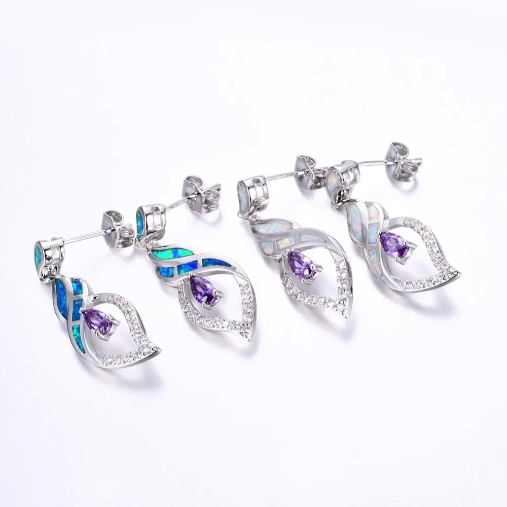 JUNXIN Blue Opal Earrings Female Purple Water Drop Earrings 925 Sterling Silver Filled Earrings For Women Fashion Jewelry
JUNXIN Blue Opal Earrings Female Purple Water Drop Earrings 925 Sterling Silver Filled Earrings For Women Fashion Jewelry