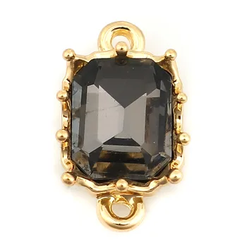 Doreen Box Zinc Based Alloy & Acrylic Connectors Rectangle Gold Color Transparent/Black Faceted 18mm( 6/8") x 10mm( 3/8"), 10PCs
Doreen Box Zinc Based Alloy & Acrylic Connectors Rectangle Gold Color Transparent/Black Faceted 18mm( 6/8") x 10mm( 3/8"), 10PCs