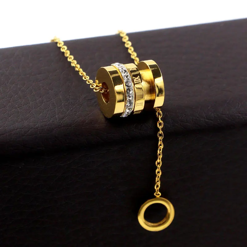 New Arrival Movable Zircon And Roman Numeral Circle Pendant Necklace Hang Small Circle Titanium Steel Necklace Gift For Woman
New Arrival Movable Zircon And Roman Numeral Circle Pendant Necklace Hang Small Circle Titanium Steel Necklace Gift For Woman