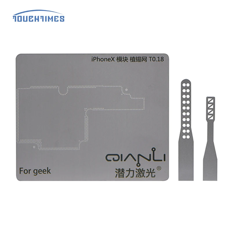 New 0.18mm BGA Reballing Stencil for Iphone X Motherboard Module Position Tin Net Stencil Good Quality
New 0.18mm BGA Reballing Stencil for Iphone X Motherboard Module Position Tin Net Stencil Good Quality