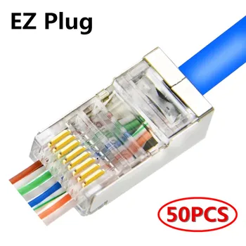 Z-Crown EZ RJ45 Connector Cat5e Cat6 FTP RJ45 Ethernet Cable Plug 8P8C Network Shielded Terminal Easy Pass Connector
Z-Crown EZ RJ45 Connector Cat5e Cat6 FTP RJ45 Ethernet Cable Plug 8P8C Network Shielded Terminal Easy Pass Connector