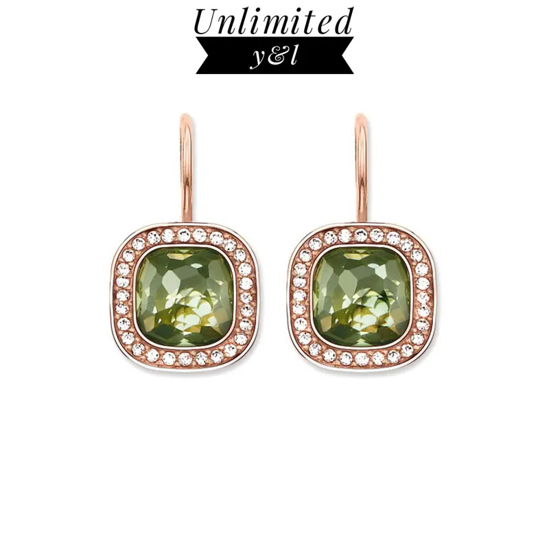 Square Green Crystal Rose Gold Color Drop Earrings for Women Men White CZ Around Dangle Earring Silver Fashion Good Jewelry Gift
Square Green Crystal Rose Gold Color Drop Earrings for Women Men White CZ Around Dangle Earring Silver Fashion Good Jewelry Gift