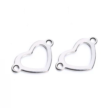 20pcs/lot 22.5*14mm Stainless Steel Metal Heart Charm Connector For Bracelet Necklace Hollow Pendants Diy Jewelry Making F3514
20pcs/lot 22.5*14mm Stainless Steel Metal Heart Charm Connector For Bracelet Necklace Hollow Pendants Diy Jewelry Making F3514