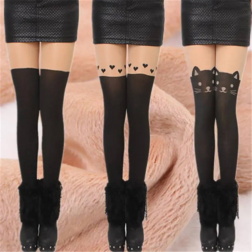 VIIANLES Winter Pantyhose Women Love Print Leggins Fashion Black Thick Tight Velvet Patchwork Sexy Tights Elastic Pantyhose
VIIANLES Winter Pantyhose Women Love Print Leggins Fashion Black Thick Tight Velvet Patchwork Sexy Tights Elastic Pantyhose