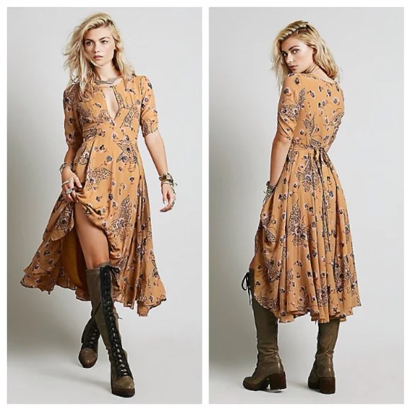 2018 Boho Plus Size S-5XL Orange Womens Keyhole opening at bust Retro inspired Butterfly printed chiffon tea length Bonnie Dress
2018 Boho Plus Size S-5XL Orange Womens Keyhole opening at bust Retro inspired Butterfly printed chiffon tea length Bonnie Dress
