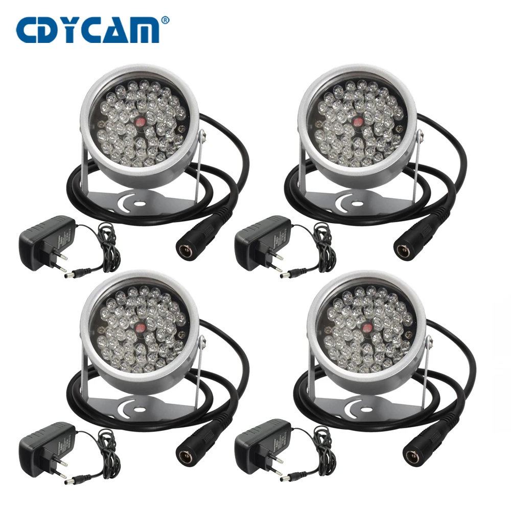 CDYCAM 4pcs/2pcs 48 LED Illuminator Light IR Infrared Night Vision Outdoor Metal waterproof For Surveillance CCTV Camera Adapter
CDYCAM 4pcs/2pcs 48 LED Illuminator Light IR Infrared Night Vision Outdoor Metal waterproof For Surveillance CCTV Camera Adapter