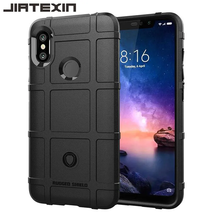 

JIATEXIN Shield Series For Xiaomi Redmi Note 6 Pro Shockproof Armor TPU Case For Note 6Pro Shell Armour Defend Cover Capa Fundas