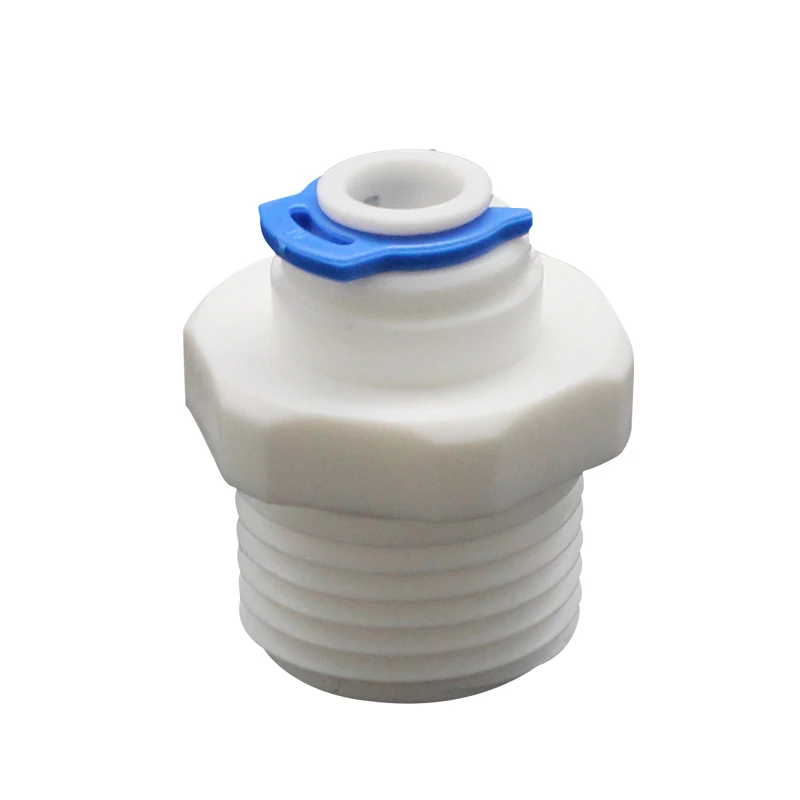 Thread 1/2 inch Outside the Wire Turn 1/4 inch Quick Connect for RO Water Reverse Osmosis System Filtre 1/4 Pouces
Thread 1/2 inch Outside the Wire Turn 1/4 inch Quick Connect for RO Water Reverse Osmosis System Filtre 1/4 Pouces
