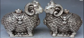 decoration bronze factory outlets Tibet Silver 7"Chinese Silver Wealth Yuanbao Zodiac Year Sheep Goat Rat Animal Statue Pair
decoration bronze factory outlets Tibet Silver 7"Chinese Silver Wealth Yuanbao Zodiac Year Sheep Goat Rat Animal Statue Pair