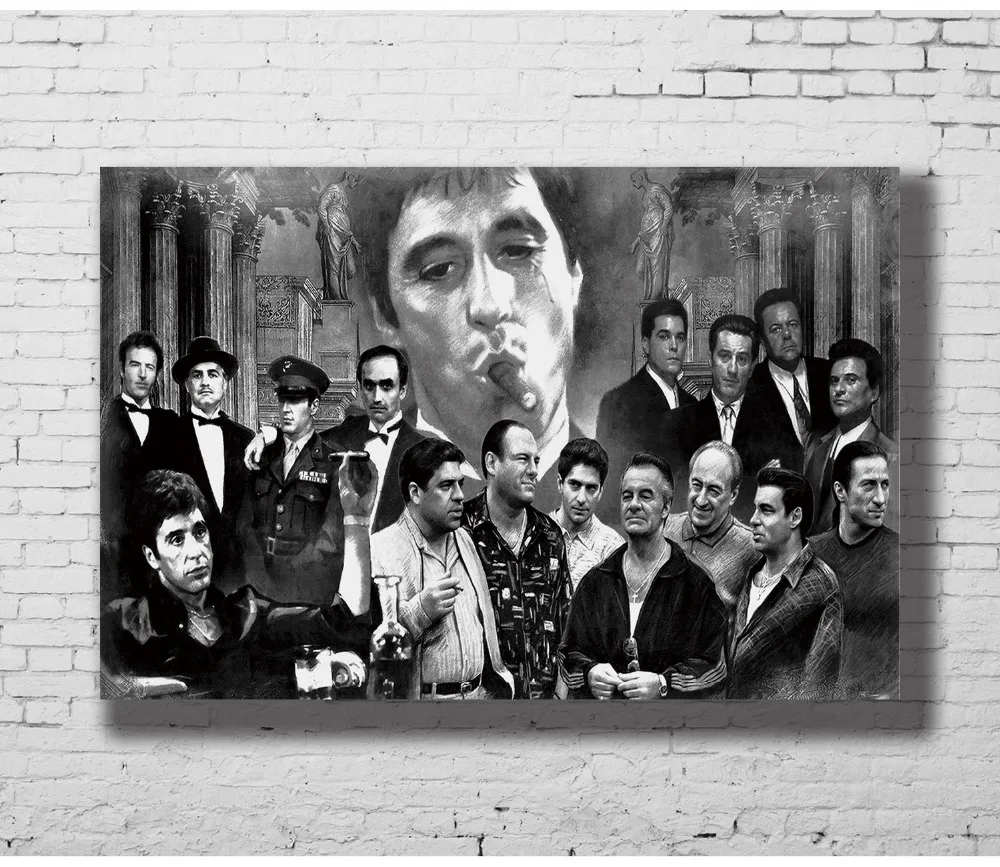 Gangsters Godfather Goodfellas Scarface Sopranos Movie Wall Sticker Home Decoration Silk Art Poster
Gangsters Godfather Goodfellas Scarface Sopranos Movie Wall Sticker Home Decoration Silk Art Poster