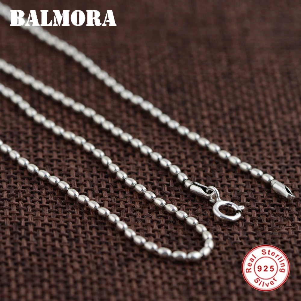 BALMORA 100% Real 925 Sterling Silver Jewelry Beads Necklaces for Women Men Silver Necklace 16-24 inch Accessories Gifts 0072
BALMORA 100% Real 925 Sterling Silver Jewelry Beads Necklaces for Women Men Silver Necklace 16-24 inch Accessories Gifts 0072