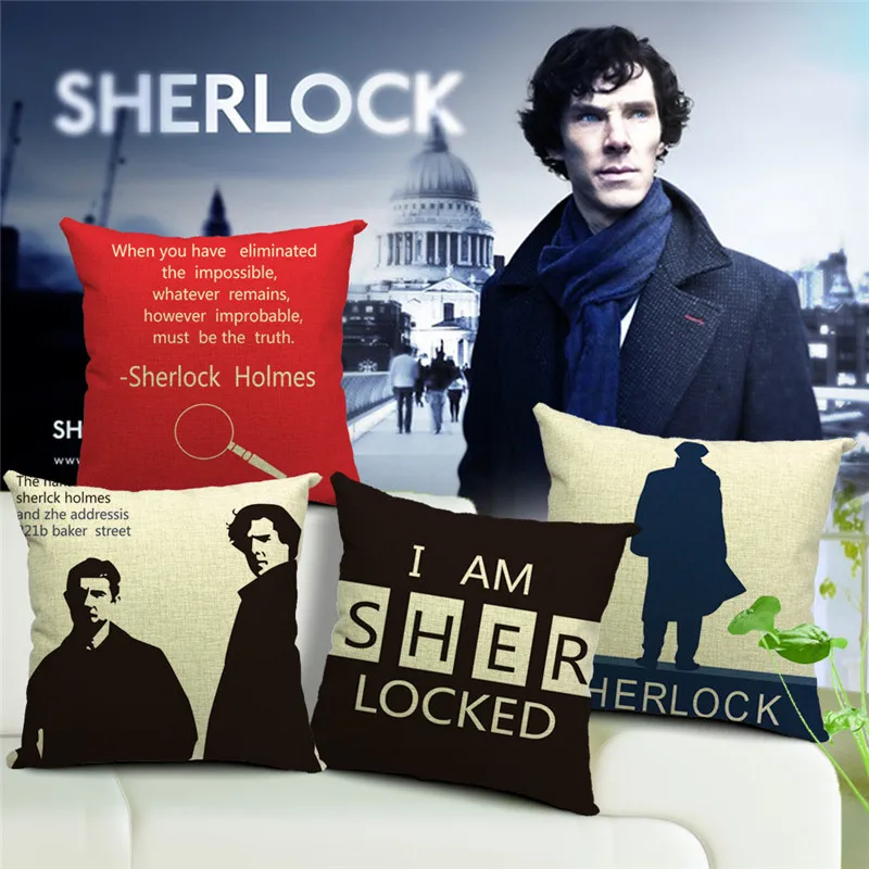Sherlock Holmes 3D Printed 45x45cm Cushion Cover Polyester Linen Home Decor for Decorative Cojines Pillow Case
Sherlock Holmes 3D Printed 45x45cm Cushion Cover Polyester Linen Home Decor for Decorative Cojines Pillow Case
