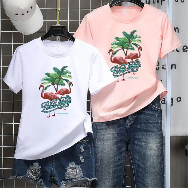 European American Style T shirts Women High Quality Print Short Sleeve Round Neck Women Tops Casual Loose Women T-shirt
European American Style T shirts Women High Quality Print Short Sleeve Round Neck Women Tops Casual Loose Women T-shirt