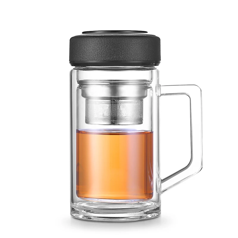 320ml 350ml 430ml Double Wall Glass Tea Cup Heat Resistant Mug Borosilicate Glass Chinese Tea Infuser Cups with Filter Handle
320ml 350ml 430ml Double Wall Glass Tea Cup Heat Resistant Mug Borosilicate Glass Chinese Tea Infuser Cups with Filter Handle