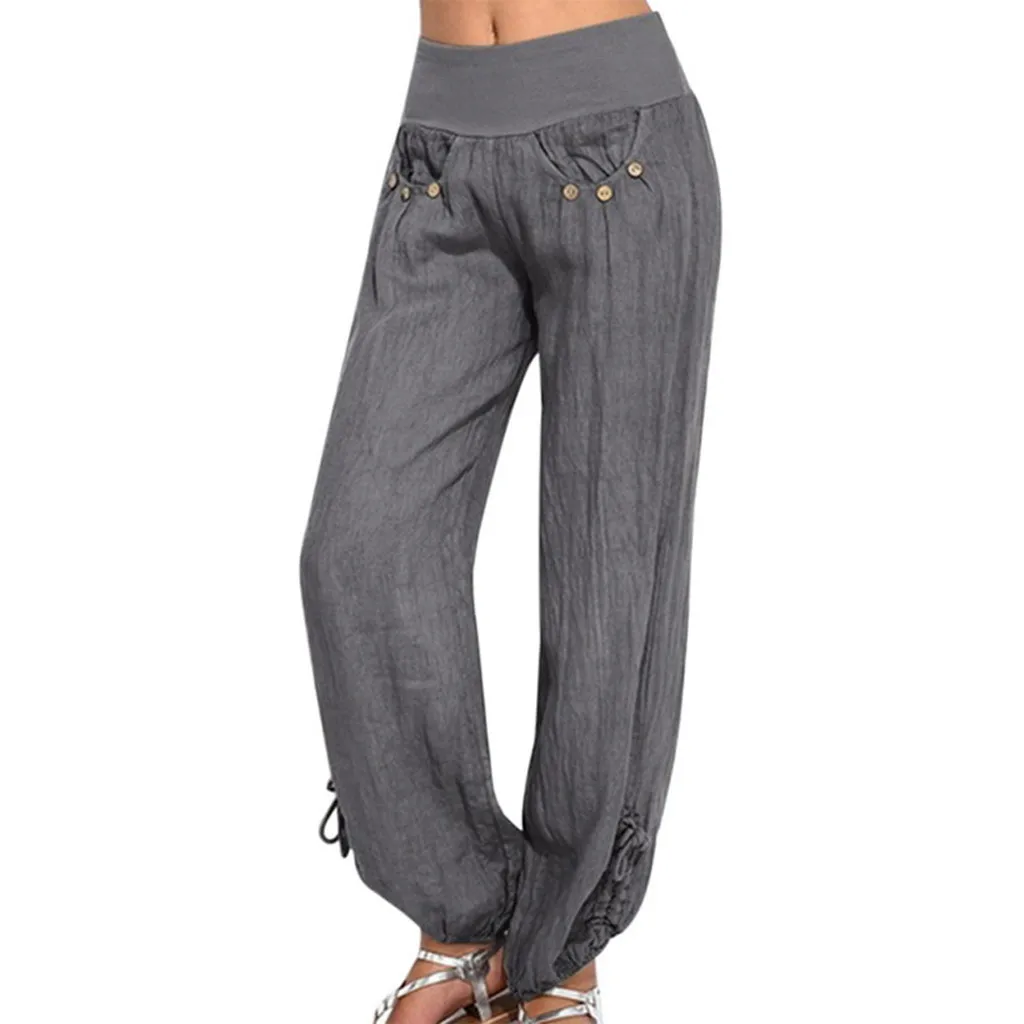 feitong Fashion Women Solid Buttons Cotton And Linen Casual Loose Trouser Wide Leg Pants spodnie bojowki ropa verano mujer
feitong Fashion Women Solid Buttons Cotton And Linen Casual Loose Trouser Wide Leg Pants spodnie bojowki ropa verano mujer