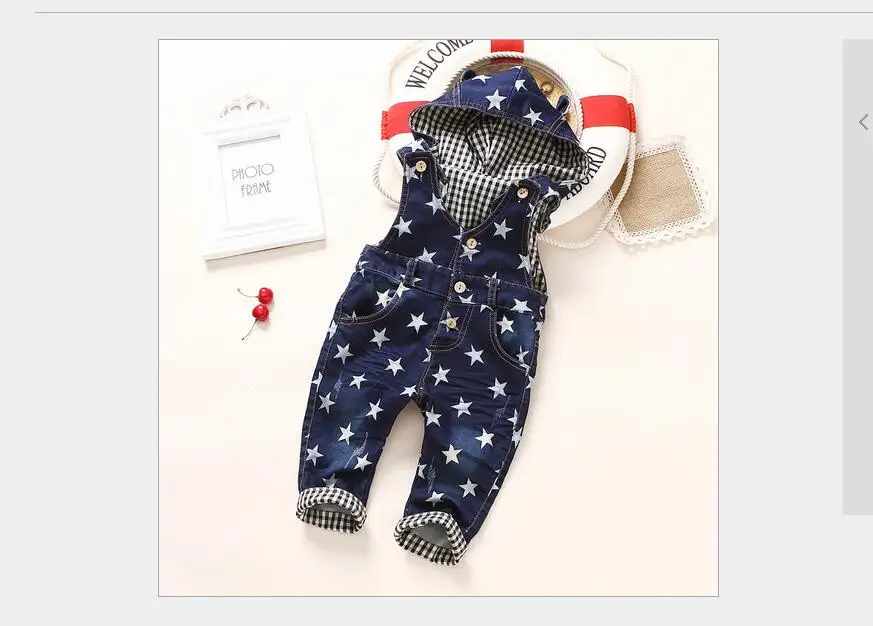 Baby Boys Girls Spring&Autumn Solid Denim Jumpsuits Cute Kids Hemming Overalls Children Brand Jeans Pants Hooded pants
Baby Boys Girls Spring&Autumn Solid Denim Jumpsuits Cute Kids Hemming Overalls Children Brand Jeans Pants Hooded pants