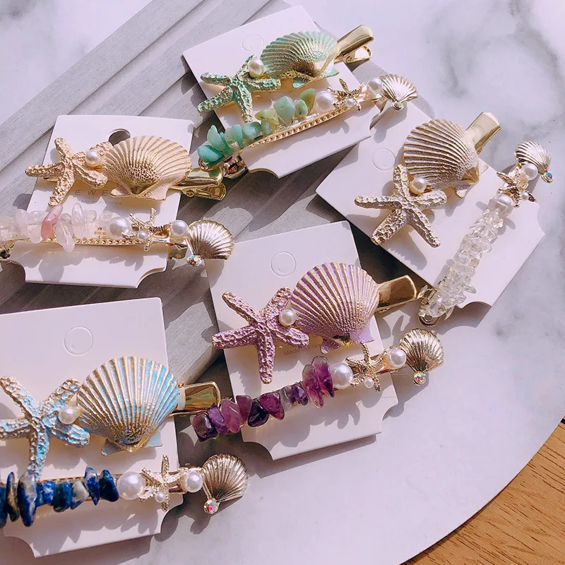 Fashion Pearl Shell Starfish Barrettes for Women Ladies Elegant Jewelry Hairgrips Valentine's Day Hair Pins Hair Accessories
Fashion Pearl Shell Starfish Barrettes for Women Ladies Elegant Jewelry Hairgrips Valentine's Day Hair Pins Hair Accessories