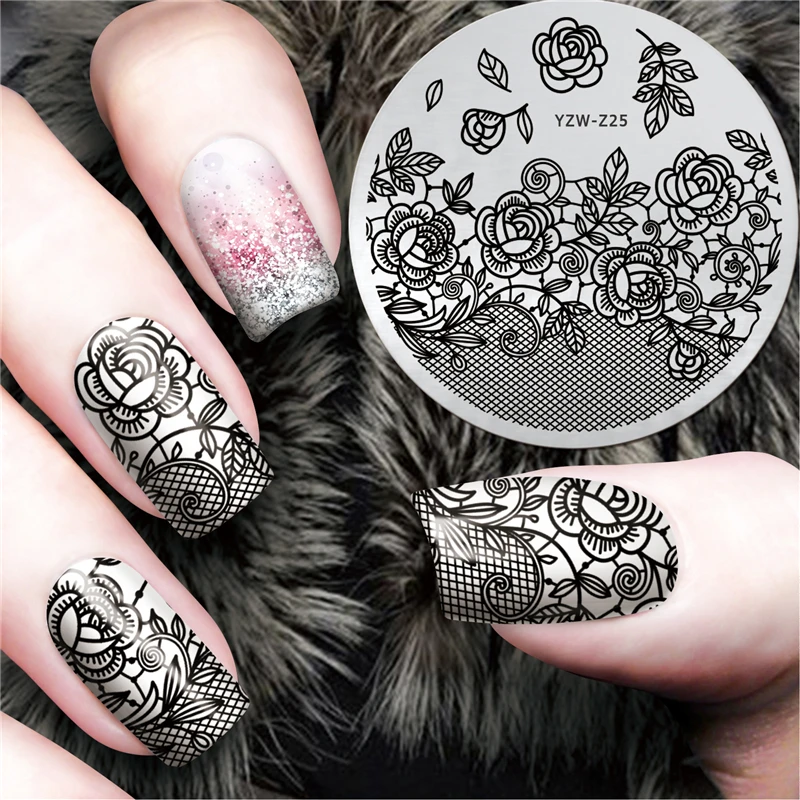 YZWLE New Black Flower Lace Design Nail Stamping Plates Konad Stamping Nail Art Nails Template Nail Stamp Tools #YZW-Z25
YZWLE New Black Flower Lace Design Nail Stamping Plates Konad Stamping Nail Art Nails Template Nail Stamp Tools #YZW-Z25