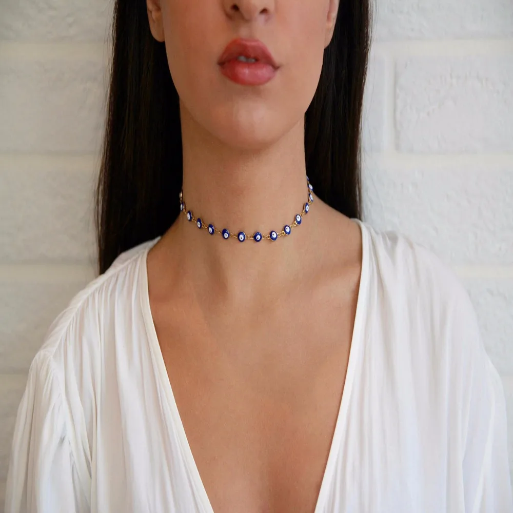 European and American foreign trade fashion simple Turkish blue eyes short collarbone necklace
European and American foreign trade fashion simple Turkish blue eyes short collarbone necklace
