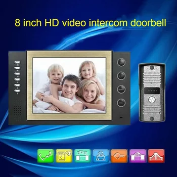 8 INCH TFT LCD Color Wired Video Record Doorbell Intercom System IR Night Vision Wide Angle 2.5mm Lens HD Camera
8 INCH TFT LCD Color Wired Video Record Doorbell Intercom System IR Night Vision Wide Angle 2.5mm Lens HD Camera