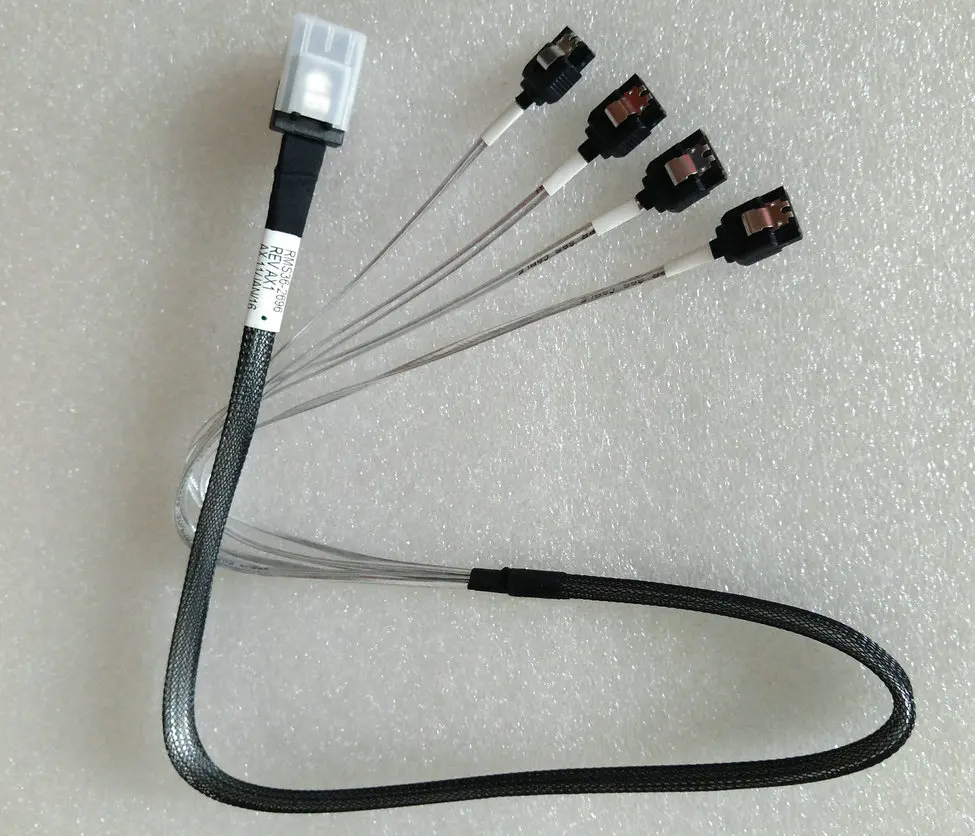 RaidStorage Amphenol RMS36-2696 REV AX1 Production Date:newest SFF8087 to SATAx4 MiniSAS 6Gb/s RAID Cables 75cm
RaidStorage Amphenol RMS36-2696 REV AX1 Production Date:newest SFF8087 to SATAx4 MiniSAS 6Gb/s RAID Cables 75cm