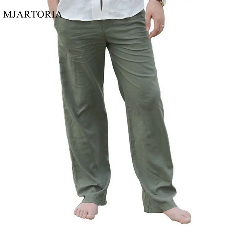 Trousers Linen Pants Trousers Mens Summer Casual Elastic Waist Loose Male Solid Straight Pants Beachwear joggers sweatpants
Trousers Linen Pants Trousers Mens Summer Casual Elastic Waist Loose Male Solid Straight Pants Beachwear joggers sweatpants