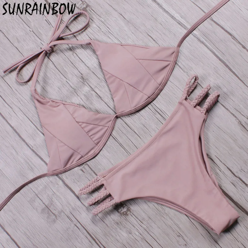 SUNRAINBOW Sexy Bikinis Women Swimsuit 2019 New Brazilian Bikini Set Push Up Swimwear Bandage Halter Top Beach Bathing Suit Swim
SUNRAINBOW Sexy Bikinis Women Swimsuit 2019 New Brazilian Bikini Set Push Up Swimwear Bandage Halter Top Beach Bathing Suit Swim