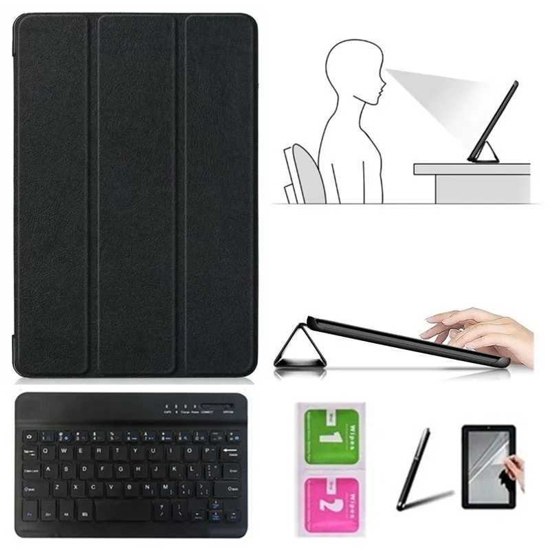 Accessory Kit For Samsung Galaxy Tab S4 10.5 SM-T835 SM-T830 - Smart Cover Case+Bluetooth Keyboard+Protective Film+Stylus Pen
Accessory Kit For Samsung Galaxy Tab S4 10.5 SM-T835 SM-T830 - Smart Cover Case+Bluetooth Keyboard+Protective Film+Stylus Pen