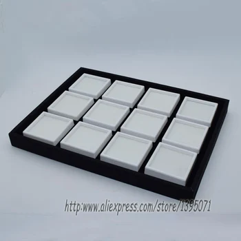 High-end Black Leatherette12 Cells Gemstone Storage Tray Diamond Case Jewelry Holder with 24pcs 4*4cm Gem Box
High-end Black Leatherette12 Cells Gemstone Storage Tray Diamond Case Jewelry Holder with 24pcs 4*4cm Gem Box
