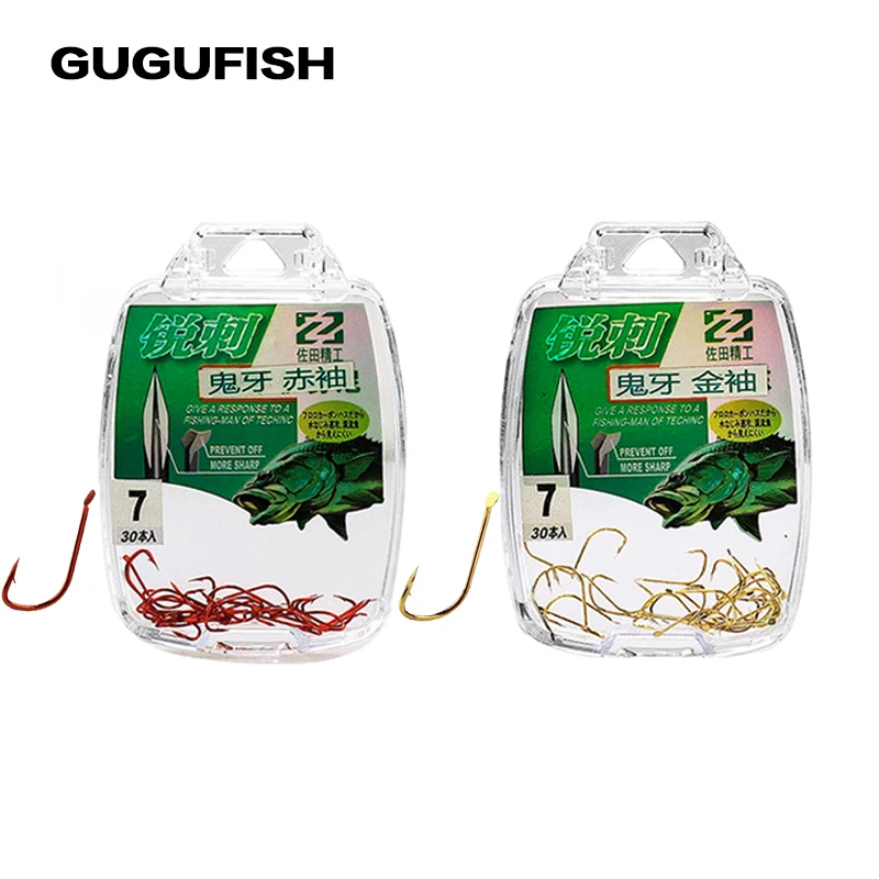 GUGUFISH 50Pcs fishing hooks #1-#8 High carbon steel Carbon Gold and Red Bait Holder Fish Hook Set High quality barbed
GUGUFISH 50Pcs fishing hooks #1-#8 High carbon steel Carbon Gold and Red Bait Holder Fish Hook Set High quality barbed