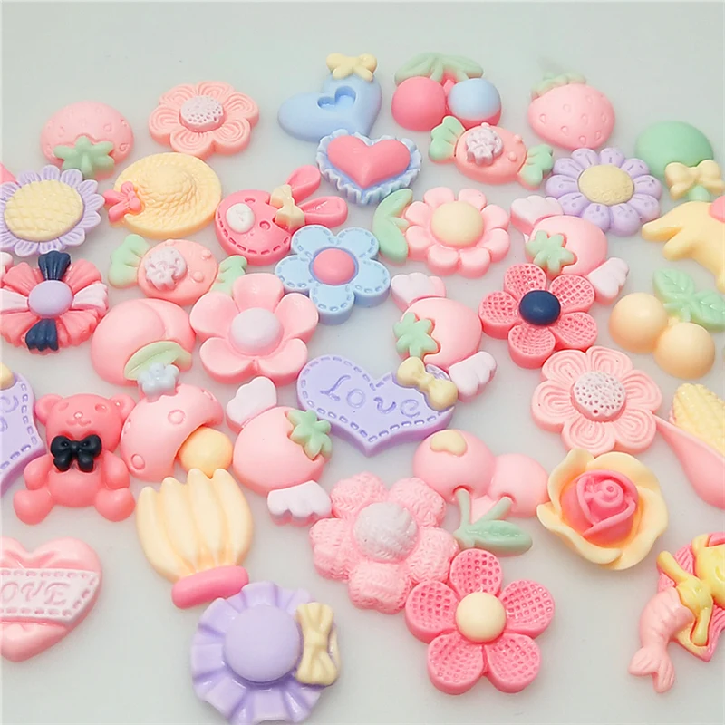 30PCS Mix Style Resin Bow Heart Rabbit Animal Miniature Flowers Candy Banana cherry corn mermaidResin Cabochons
30PCS Mix Style Resin Bow Heart Rabbit Animal Miniature Flowers Candy Banana cherry corn mermaidResin Cabochons