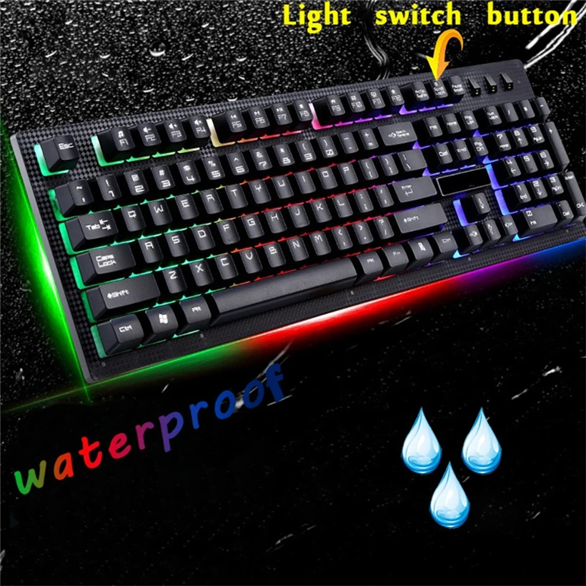 VOBERRY Backlight 104 Key Game Ergonomics Machine Keyboard G20 LED Rainbow Game USB Cable RGB Machine Keyboard
VOBERRY Backlight 104 Key Game Ergonomics Machine Keyboard G20 LED Rainbow Game USB Cable RGB Machine Keyboard