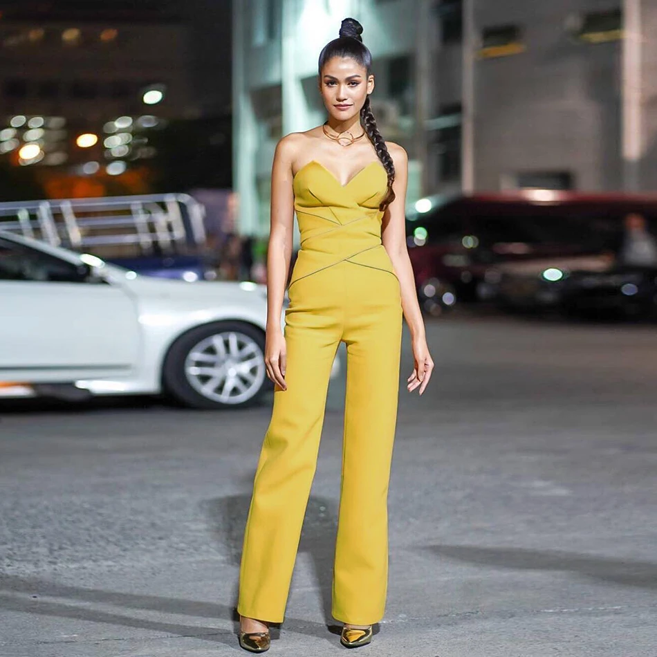 New Fashion V Neck Cross One Piece Maxi Rompers Womens Jumpsuits Strapless Straight Solid Overalls Sexy Playsuit
New Fashion V Neck Cross One Piece Maxi Rompers Womens Jumpsuits Strapless Straight Solid Overalls Sexy Playsuit