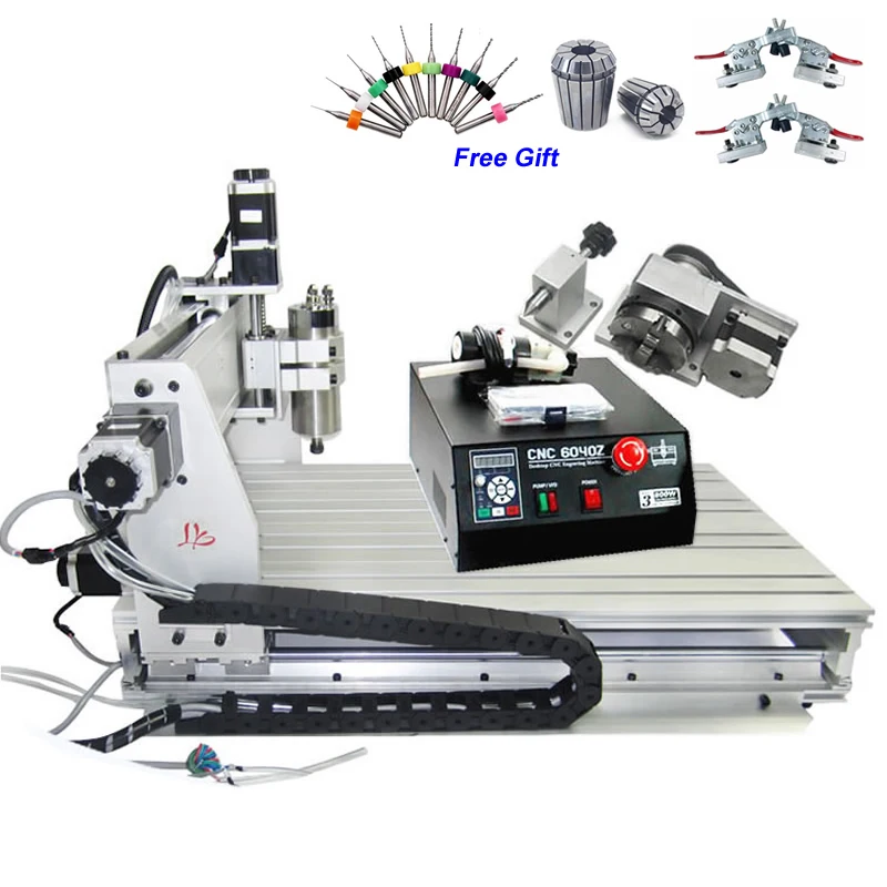 Freeshipping! CNC 6040Z-S80 4 axis engraving machine with 1.5KW spindle for engraving metal,woods, 6040 CNC router
Freeshipping! CNC 6040Z-S80 4 axis engraving machine with 1.5KW spindle for engraving metal,woods, 6040 CNC router