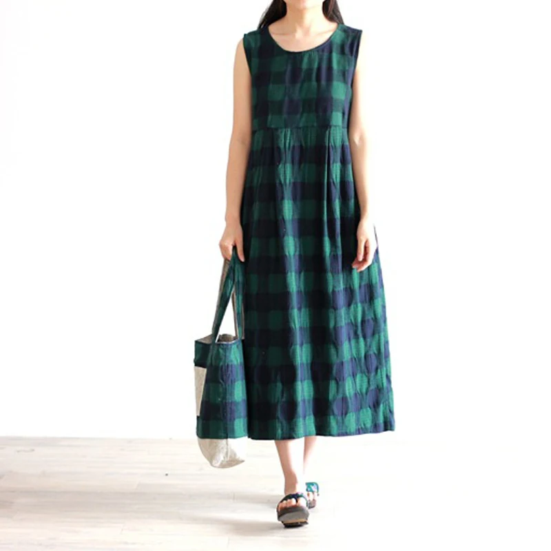 Johnature Women Plaid Tank Dress 2019 Sutton New Casual Cotton Vintage O-Neck Sleeveless A-Line Cute Dresses
Johnature Women Plaid Tank Dress 2019 Sutton New Casual Cotton Vintage O-Neck Sleeveless A-Line Cute Dresses