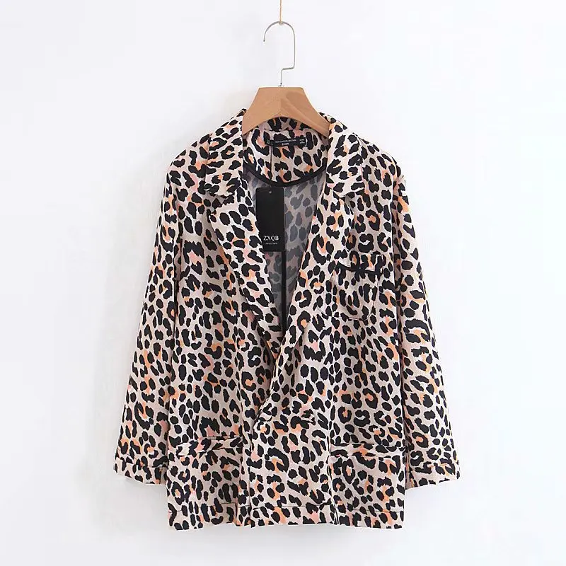 2019 autumn new European and American style leopard print long sleeve casual one button blazer korean ladies blazers women's jac
2019 autumn new European and American style leopard print long sleeve casual one button blazer korean ladies blazers women's jac