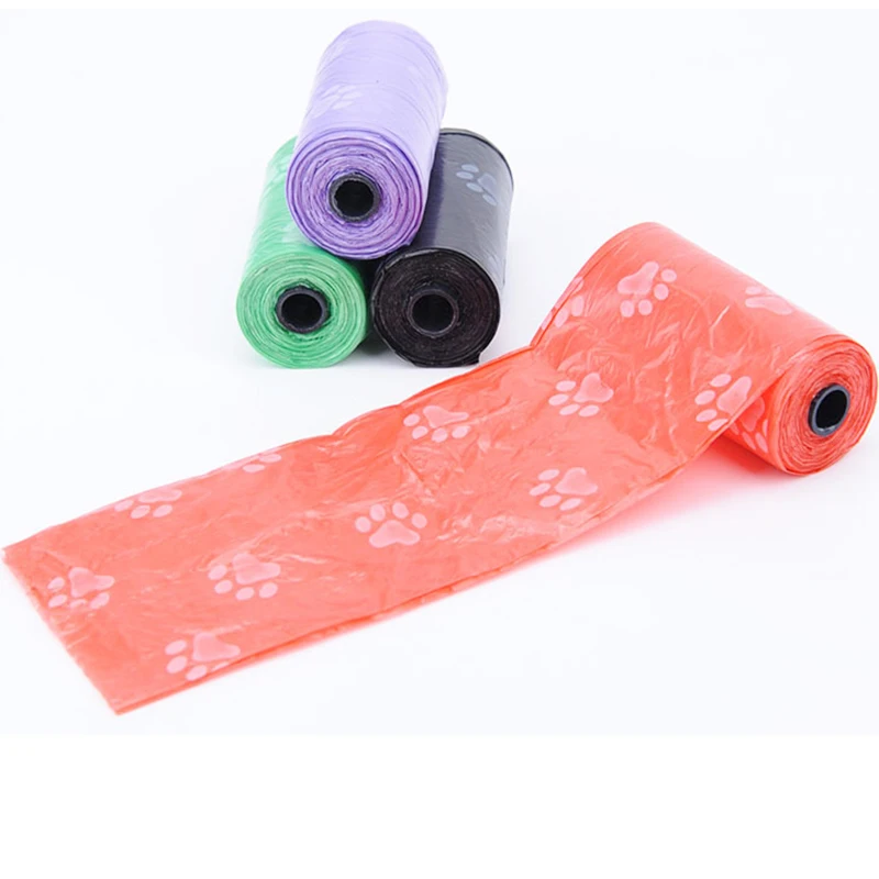 

3 Rolls 45Pcs Pets Cleaning Up Supplies Printed Dogs Cats Garbage Poop Refill Bags the feces bags Pick Up Trash bag Pet Supplies
