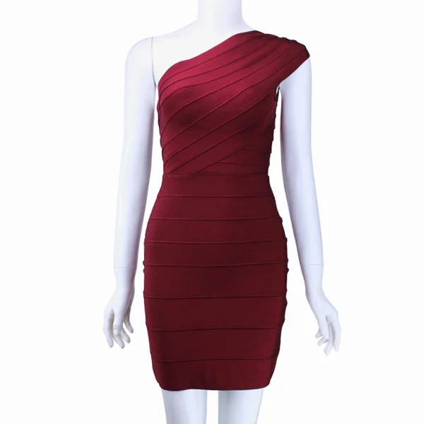 Fashion wine red one shoulder dress club party bandage dress casual summer women
Fashion wine red one shoulder dress club party bandage dress casual summer women