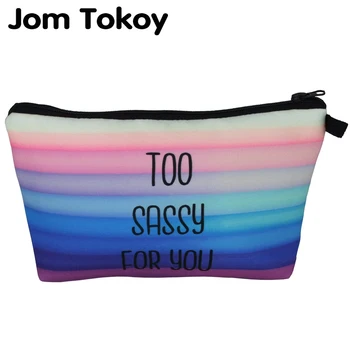 Jom Tokoy Cosmetic organizer bag Colorful stripes prints Cosmetic Bag Fashion Women Brand makeup bag
Jom Tokoy Cosmetic organizer bag Colorful stripes prints Cosmetic Bag Fashion Women Brand makeup bag