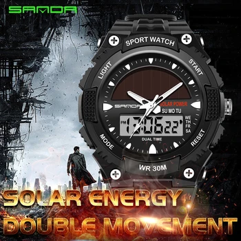 Watches Men Waterproof Solar Power Sports Casual Watch Man Men's Wristwatches Dual Time Digital Quartz LED Clock Men relogios
Watches Men Waterproof Solar Power Sports Casual Watch Man Men's Wristwatches Dual Time Digital Quartz LED Clock Men relogios