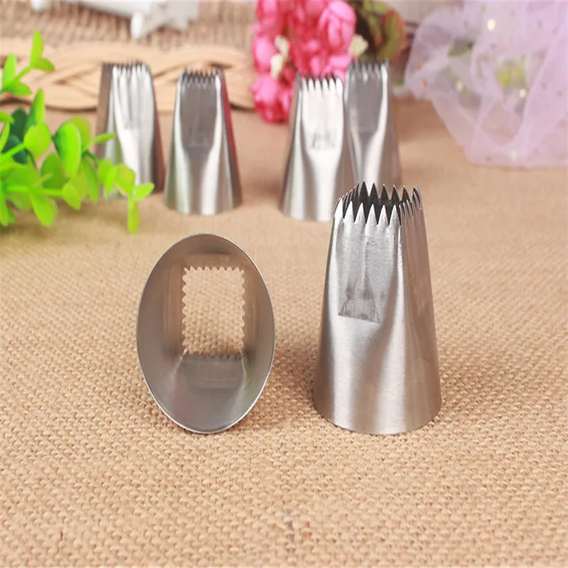 Large Size Square Icing Piping Nozzles Kitchen DIY Icing Piping Cream Reusable Fondant Cake Mold Tools Dessert Decorators
Large Size Square Icing Piping Nozzles Kitchen DIY Icing Piping Cream Reusable Fondant Cake Mold Tools Dessert Decorators