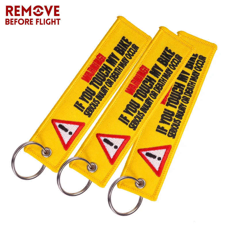 3PCS Remove Before Flight Warning Keychain Tag Keychains for Motorcycles and Cars Key Tag Embroidery Yelloew Danger Key Rings
3PCS Remove Before Flight Warning Keychain Tag Keychains for Motorcycles and Cars Key Tag Embroidery Yelloew Danger Key Rings