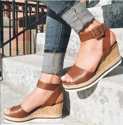 SLHJC Women Summer Wedges Sandals Open Toe Ankle Buckle Leather Shoes Platform Elevator Sandals Plus Size Female Summer Heels
SLHJC Women Summer Wedges Sandals Open Toe Ankle Buckle Leather Shoes Platform Elevator Sandals Plus Size Female Summer Heels