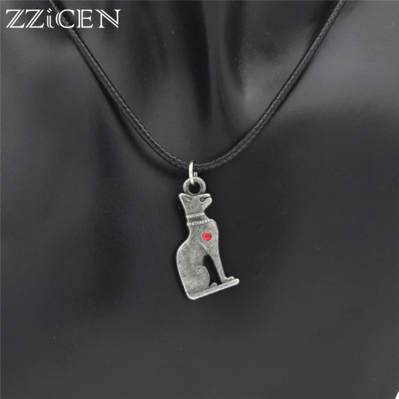 2018 Personality Ancient Egyptian Goddess Bastet Red Crystal Vintage 3D Cat Pendant Collar Leather Rope Necklace Gift Jewelry
2018 Personality Ancient Egyptian Goddess Bastet Red Crystal Vintage 3D Cat Pendant Collar Leather Rope Necklace Gift Jewelry