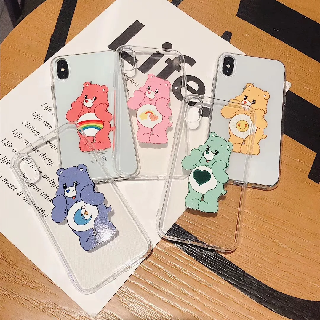 Korea INS Cartoon Rainbow bear Care Bears Phone Case For Apple iPhone X XS Max Xr 8 7 6 6s Plus Clear Candy TPU Cover Fundas
Korea INS Cartoon Rainbow bear Care Bears Phone Case For Apple iPhone X XS Max Xr 8 7 6 6s Plus Clear Candy TPU Cover Fundas