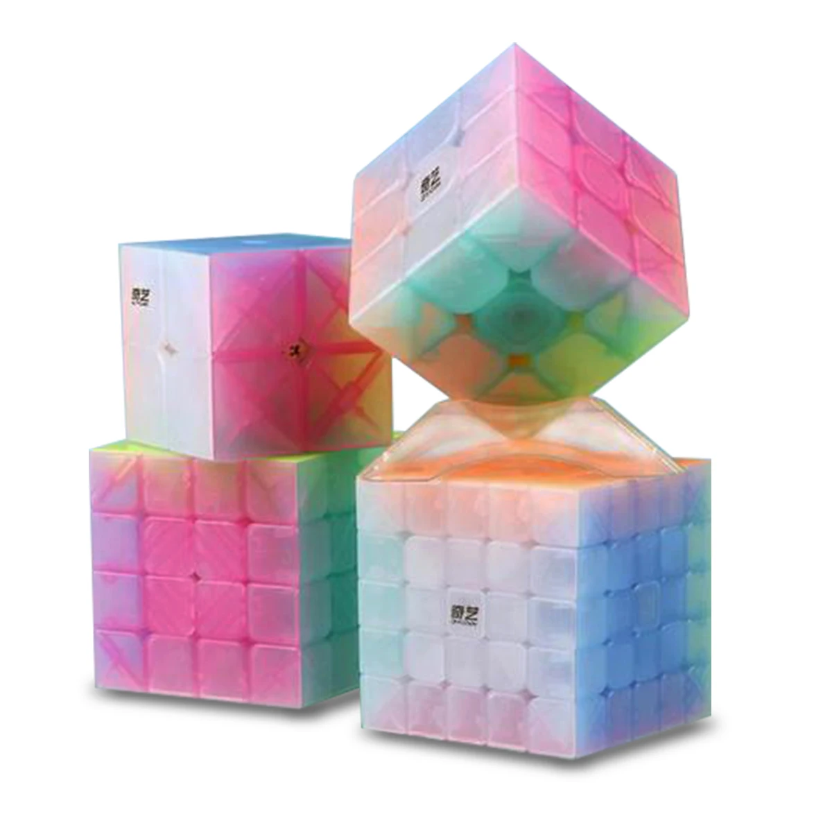 QiYi 2x2 3x3 4x4 5x5 Желейный куб дизайн скоростной головоломка волшебный основа