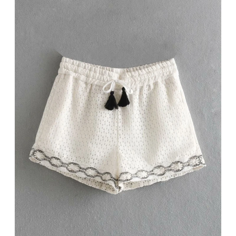 2019 women fashion lace hollow out hem crochet patchwork Shorts ladies elastic waist tassel tied pants pantalones cortos P358
2019 women fashion lace hollow out hem crochet patchwork Shorts ladies elastic waist tassel tied pants pantalones cortos P358